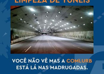 Comlurb faz limpeza nos Túneis