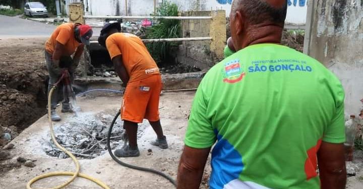 Ação preventiva contra alagamentos