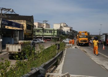 Obras de pavimentação em São Gonçalo