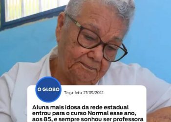 Aluna mais idosa da Rede Estadual de Educação RJ