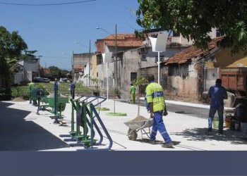 Obras de infraestrutura no bairro de Neves