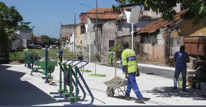 Obras de infraestrutura no bairro de Neves