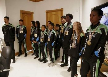 Alunos de Taekwondo de Duque de Caxias