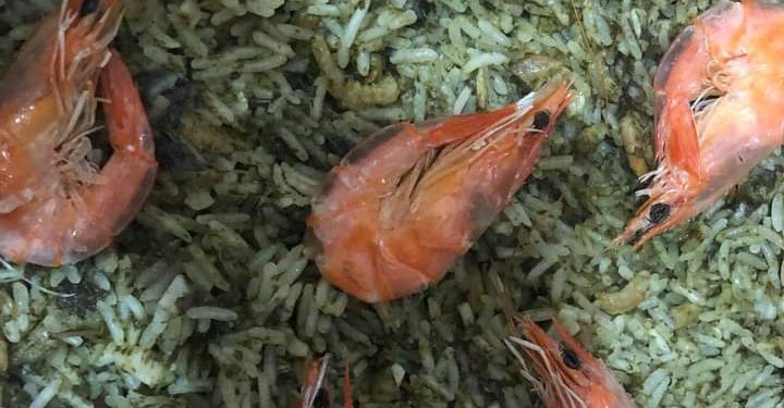 Arroz de Cuxá com Camarão