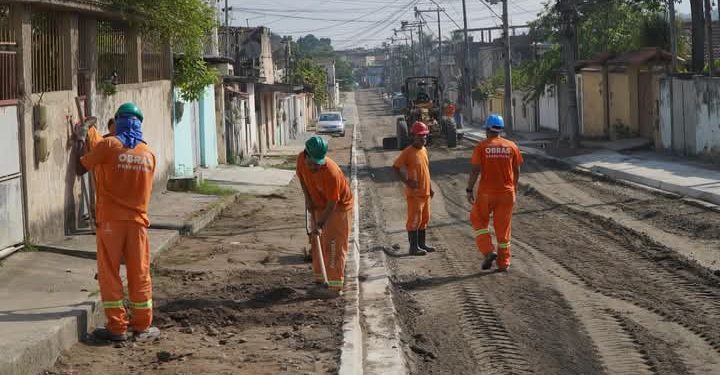 Obras de Macrodrenagem no bairro do Mútua