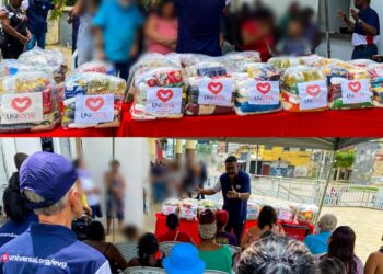 Igreja Universal distribuí cestas básicas em São Gonçalo