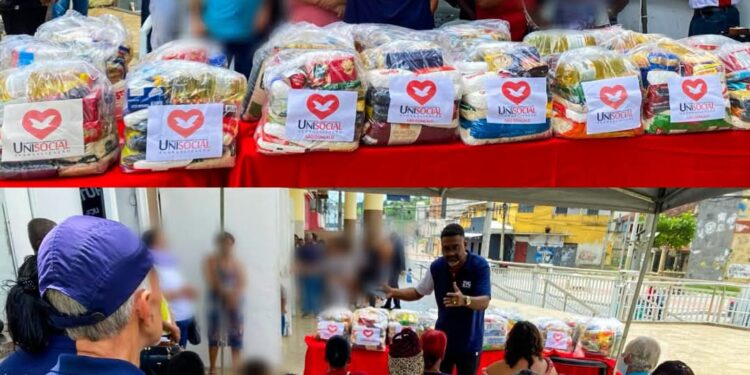 Igreja Universal distribuí cestas básicas em São Gonçalo