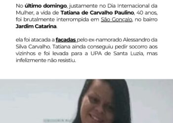Feminicidio no Jardim Catarina São Gonçalo